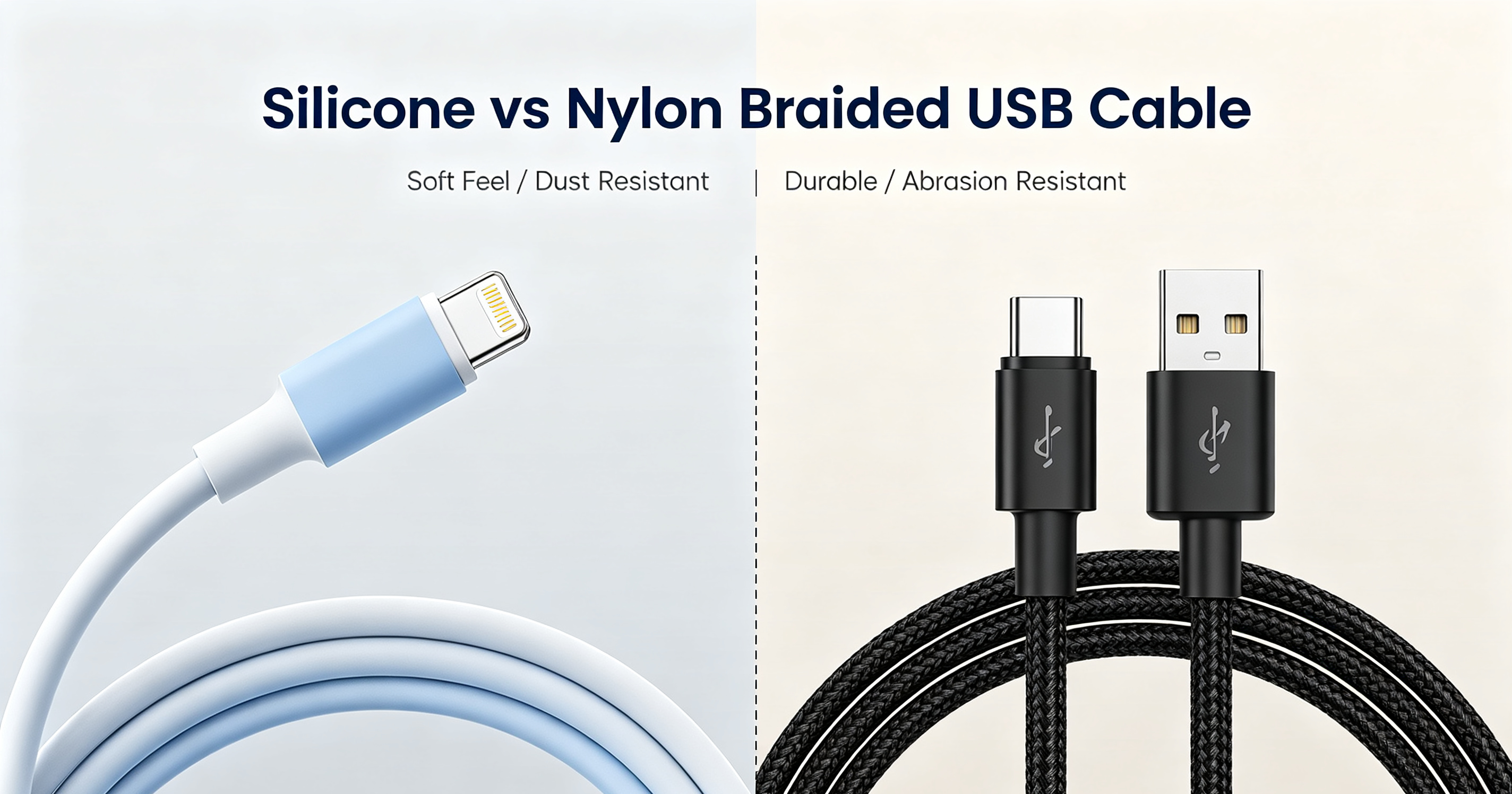 Silicone vs Nylon Braided USB Cable: Which is Better for OEM Wholesale