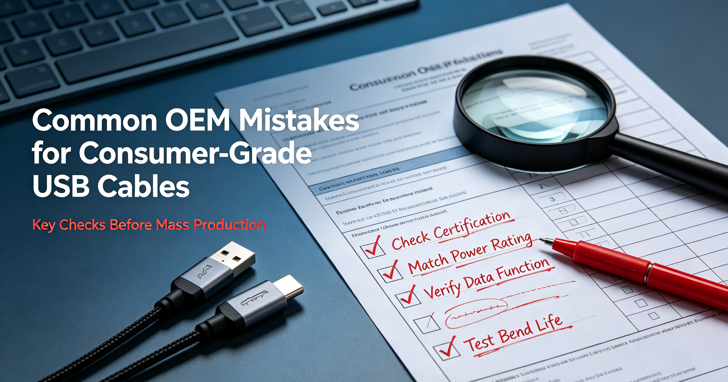 Common OEM Mistakes for Consumer-Grade USB Charging & Data Cables