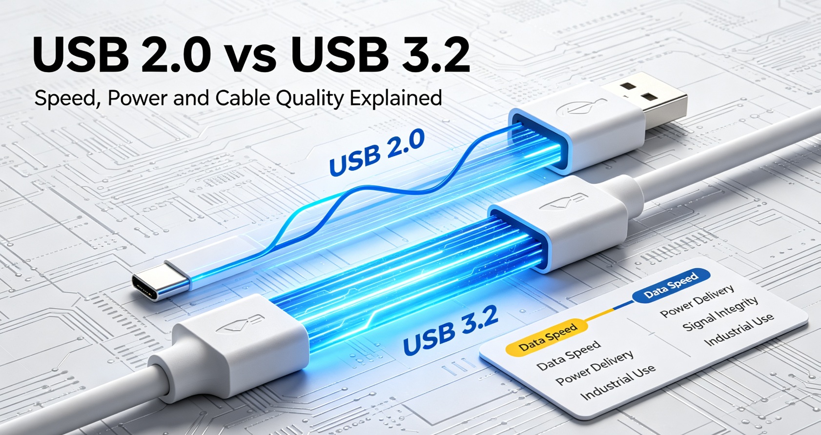 USB 2.0 vs USB 3.2: Speed, Wiring and Connector Differences