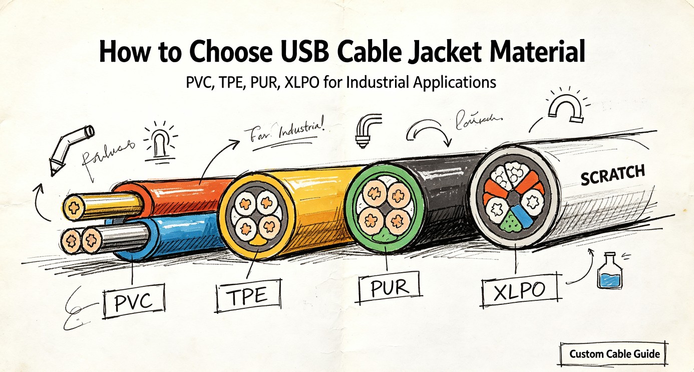 How to Choose USB Cable Jacket Material for Industrial Applications