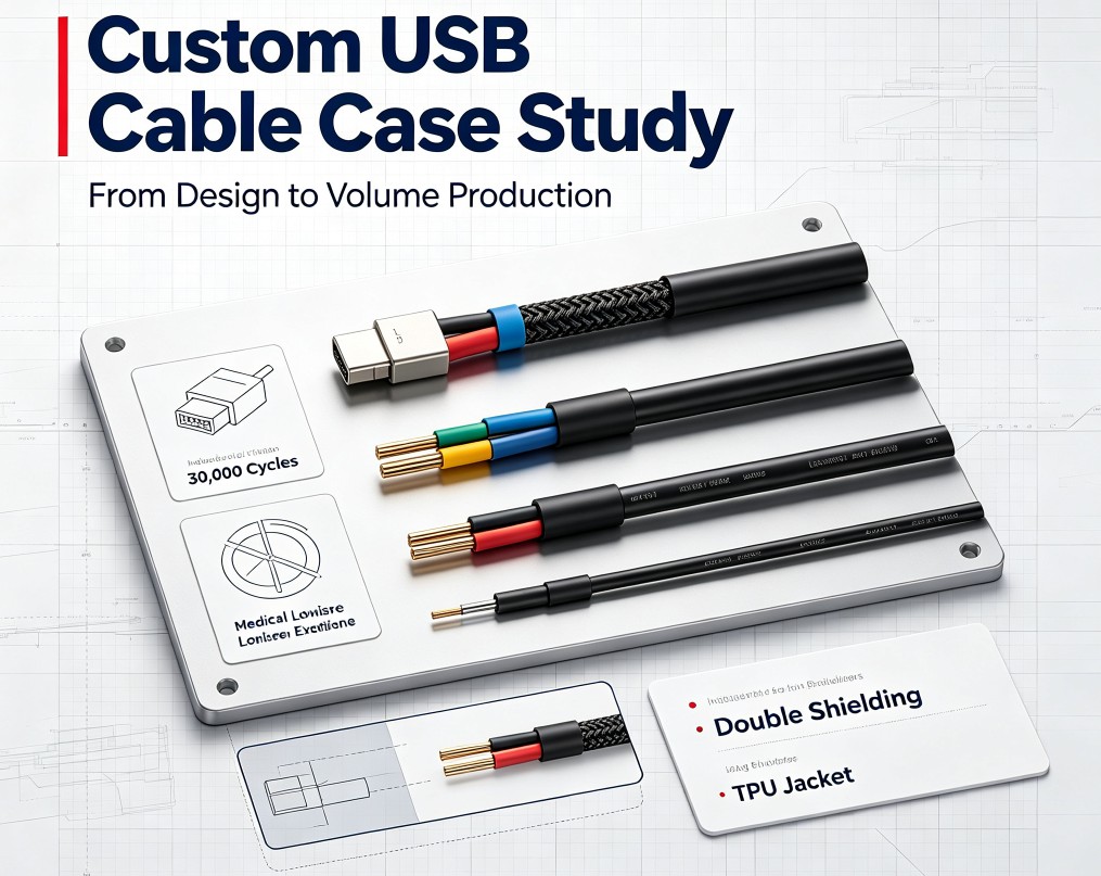 Custom USB Cable Case Study – Industrial & Medical Customization Solutions