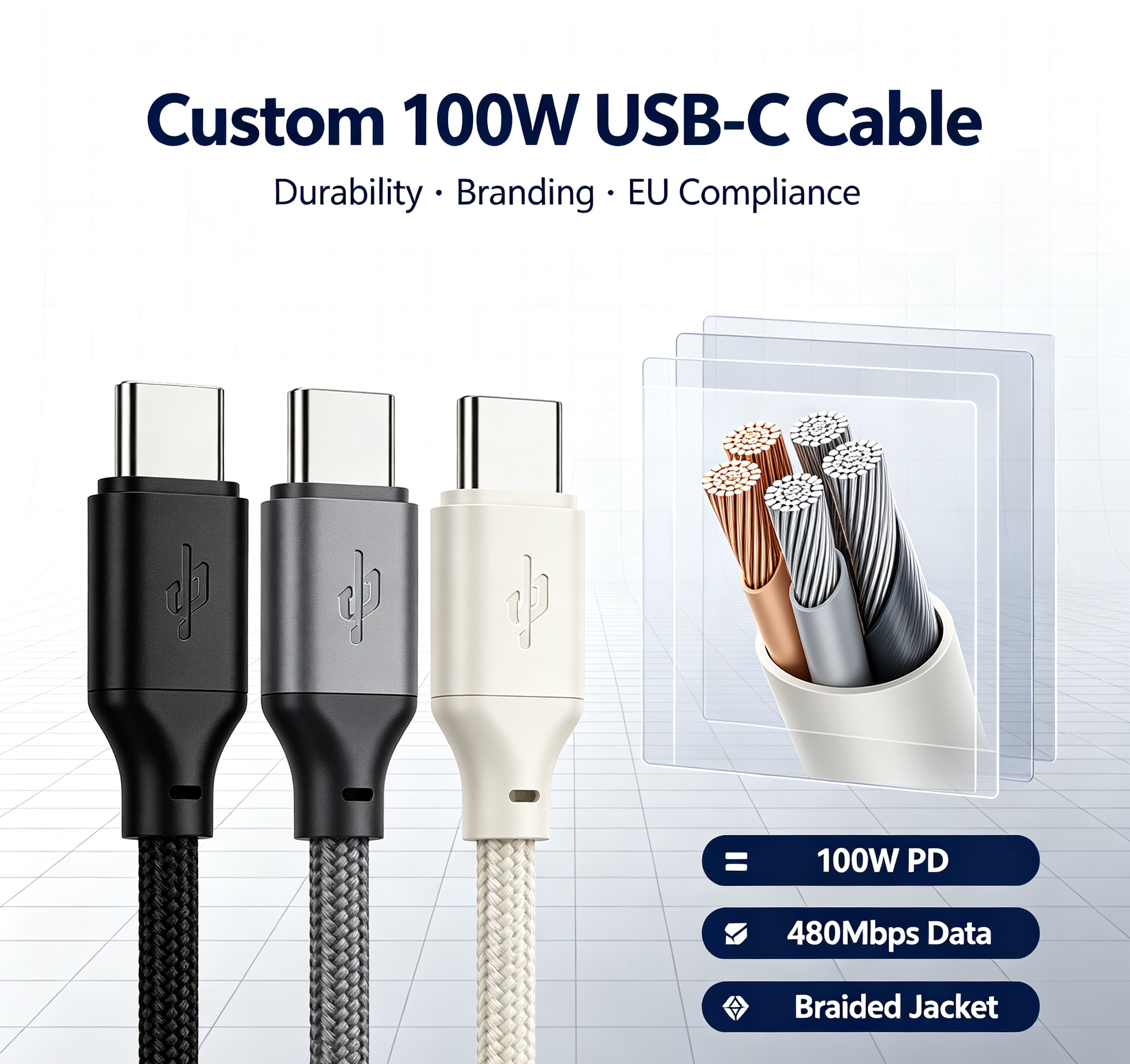 Case Study: Custom 100W USB-C Fast Charging Cable for Cross-Border E-Commerce Brand