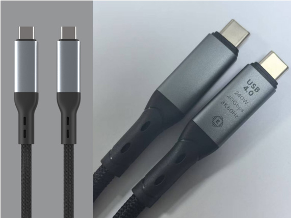 LS-C2C-BN-006 Type-C male to Type-C male 240W braided cable