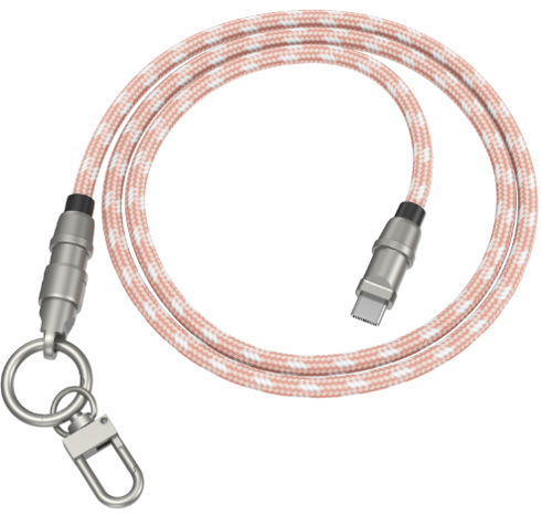 LS-C2C-BZ-003 Type-C male to Type-C male 60W lanyard-style braided cable