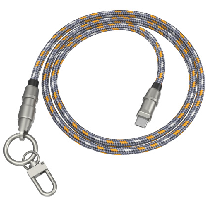 LS-C2L-BZ-003 Type-C male to Lightning 27W lanyard-style braided cable