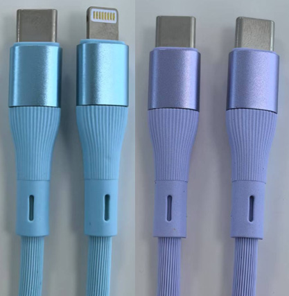 LS-C2L-SN-001 Type-C-to-C 60W & Type-C-to-Lightning 27W imitation-silicone PD cable