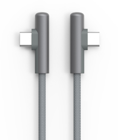 LS-C2C-BA-002 Right-angle Type-C-to-C 60W aluminum-shell braided cable