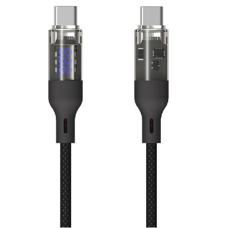 LS-C2C-BN-001 Type-C-to-C 240W transparent braided cable