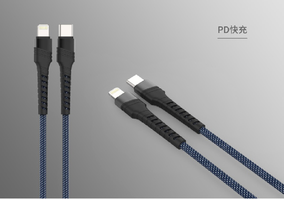 LS-C2L-BA-003 PD Fast Charging Aluminum-Housing Braided Data Cable