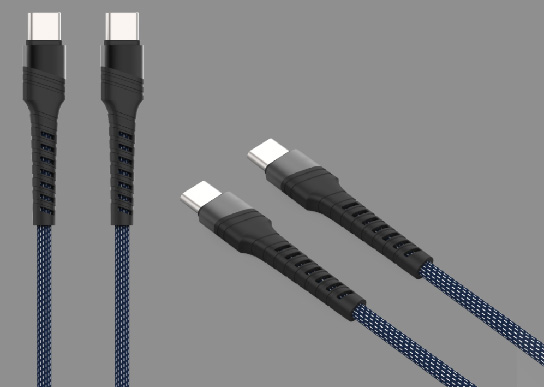 LS-C2C-BA-001 PD Fast Charging Aluminum-Housing Braided Data Cable