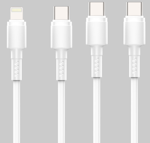LS-C2L-MN-002 PD Fast Charging Molded TPE Data Cable