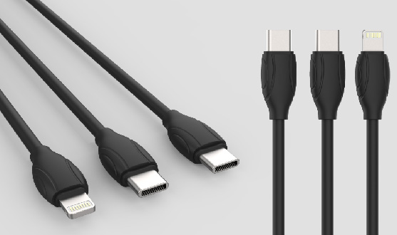 LS-C2L-MN-001 PD Fast Charging Molded TPE Data Cable