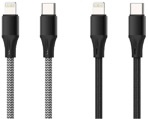 LS-C2L-BA-002 PD Fast Charging Aluminum-Housing Braided Data Cable
